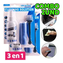 GENERICO - Combo 2 kit de limpieza para laptop 4 en 1 limpia monitor pc camara