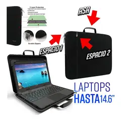 GENERICO - Funda para laptop 14 14.6 maleta maletin con asa - negro