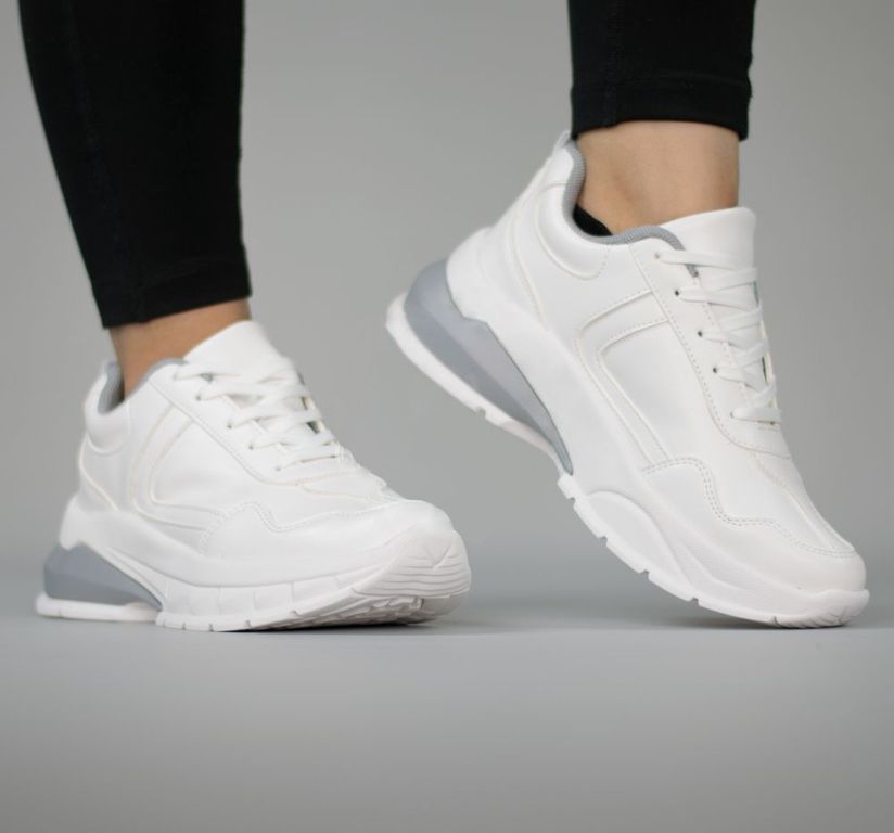 Zapatilla Dallas White Horma Normal Plataforma Baja