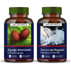 LIMA NATURALS - Cloruro de Magnesio 60 Cápsulas + Aguaje Atomizado 90 Cápsulas