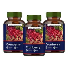 LIMA NATURALS - Pack 03 Frascos Cranberry 60 Capsulas