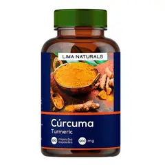 LIMA NATURALS - 01 Frasco Curcuma 100 Capsulas