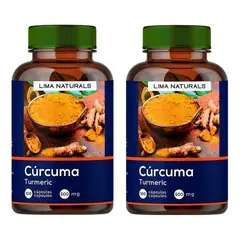LIMA NATURALS - Pack 02 Frascos Curcuma 100 Capsulas