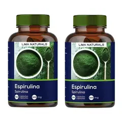 LIMA NATURALS - Pack 02 Frascos Espirulina 100 Capsulas