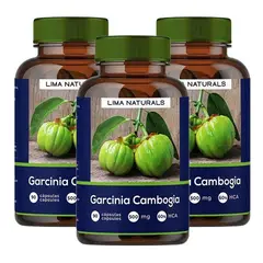 LIMA NATURALS - Pack 03 Frascos Garcinia 90 Capsulas