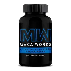 MACA WORKS - 01 Frasco Levadura de Cerveza & Maca Negra 100 Capsulas