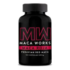 MACA WORKS - 01 Frasco Maca Roja 100 Capsulas