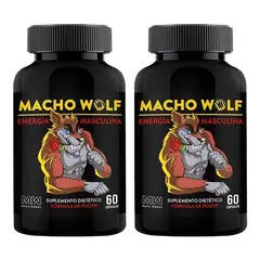 MACA WORKS - Pack 02 Frascos Macho Wolf 60 Capsulas