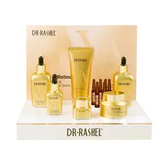 GENERICO - SET DE CUIDADO FACIAL RETINOL - VITAMINA A - DR RASHEL - 12 PIEZAS.
