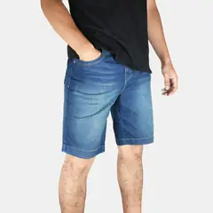 YONISTERS CLOTHING - Denim Short Semipitillo Stretch Verde