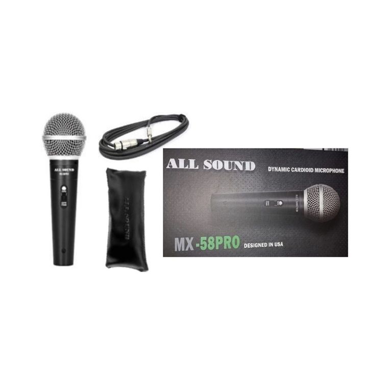 Micrófono Dinámico ALL SOUND MX-58PRO full metal