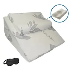 TERAFLEX - COJIN ANTIREFLUJO Y ALMOHADA MEMORY FOAM ALOE VERA 64x60x30 CM