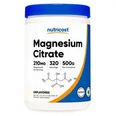 NUTRICOST - Citrato de Magnesio Magnesium Citrate medio kilo