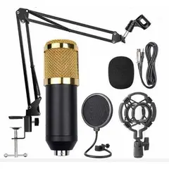 GENERICO - Micrófono Condensador Bm800 Soporte Pc Antipop Brazo Kit