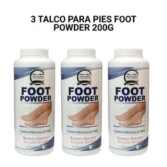GENERICO - 3 Talco para pies Foot Powder 200g.