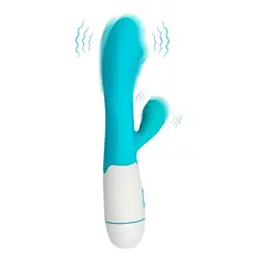 GENERICO - Consolador Vibrador Exitager Doble Sweet 30 Frec. Azul