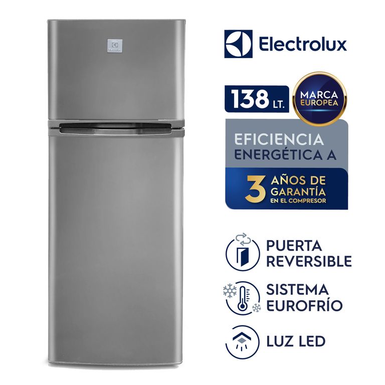 Refrigeradora 138L Frost 2 Puertas Inox ERT18G2HNI
