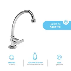 ITALGRIF - Llave para bar al mueble buzios lever cromado
