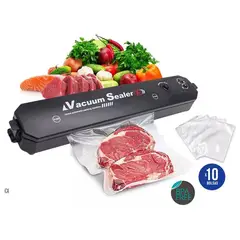 GENERICO - Selladora Bolsa Vacio + 10 Bolsas Maquina Extraer Aire Vacuum Sealer