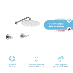 ITALGRIF - Mezcladora para ducha cartagena con salida española cromado