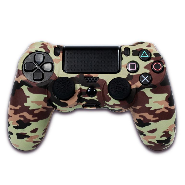 Funda de Silicona para mando de PS4 - Camuflaje Marrón