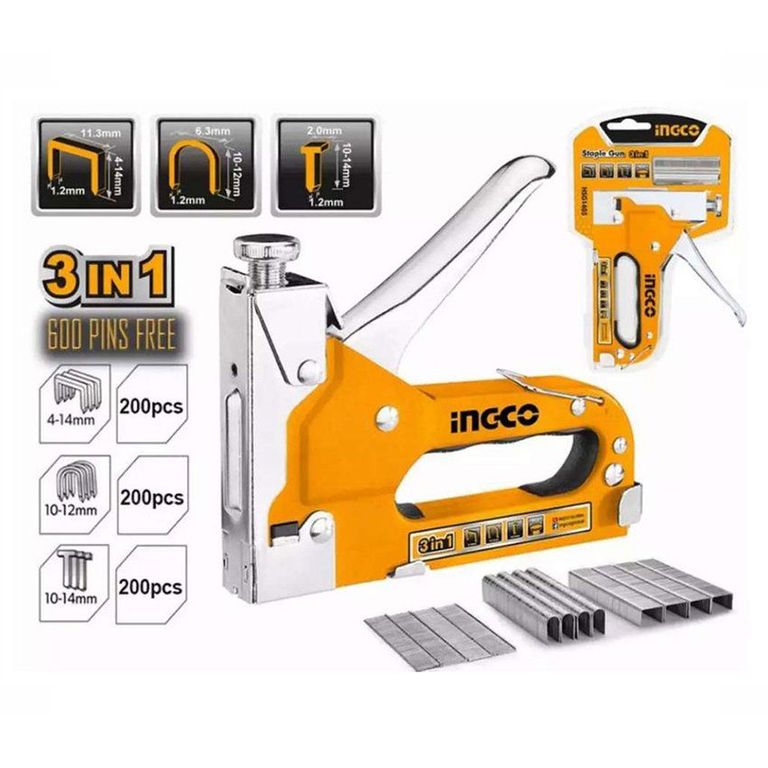 Engrapadora Manual 3 en 1 Metálica Profesional Ingco - Hsg1405
