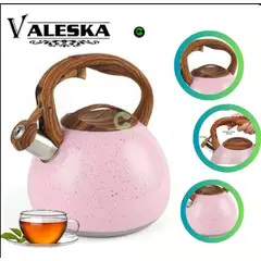 VALESKA - Tetera Silbadora De Roca Volcánica 5 Litros VL-KT540 - Rosado