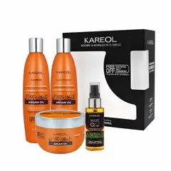 KAREOL - Pack Premium - Argán Oil - Shamp + Acond + Masc + Multi Oil