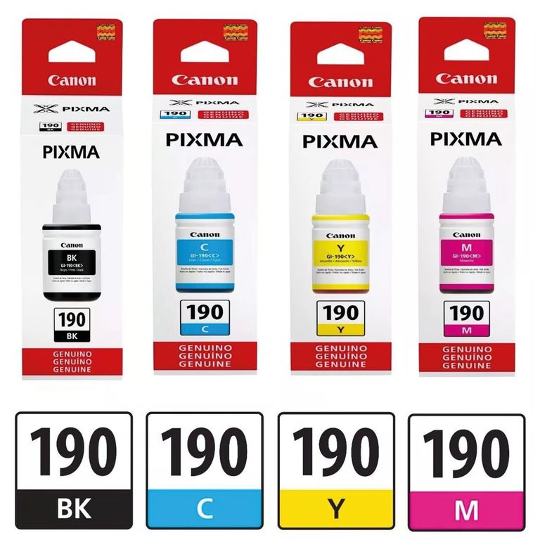 Kit X 4 Tintas Gi-190 G2100 G3100 G4100 G2110 G3110 G4110 G4111