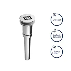 VAINSA - Desagüe de lavatorio tipo sumidero universal 11/4"x11"(3,18 cm x 28 cm)