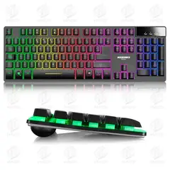 MICRONICS - Teclado Gamer Neon Luces Led Rainbow