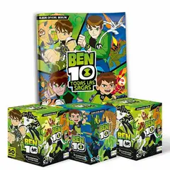 EDITORIAL BERLIN - Ben 10 TODAS LAS SAGAS, 1 Álbum Tapa Blanda + 3 Cajitas (150 Sobres)