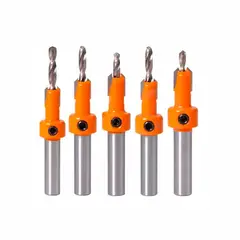 GENERICO - Brocas Avellanadoras Melamina, Madera 5 Piezas