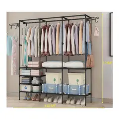 GENERICO - Ropero Perchero Organizador Armario Closet Armable 3 Cuerpos