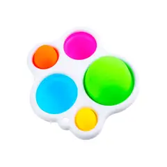 GENERICO - Llavero Pop It antiestrés de silicona - 5 hoyuelos