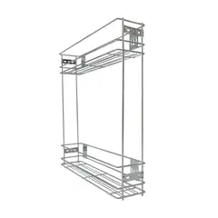 MAS CASA MOBILIARIO Y ACCESORIOS - Botellero condimentero extraíble cromado para módulo de cocina de 15 cm