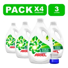 ARIEL - PackX4 Detergente Líquido Concentrado 3L