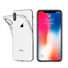 GENERICO - Case Para iPhone XS X Transparente + Aro Sujetador