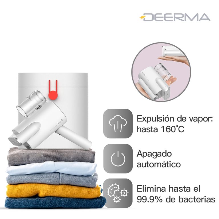 Plancha Vaporizadora Para Ropa Portatil DEM-HS007 Elimina Bacterias