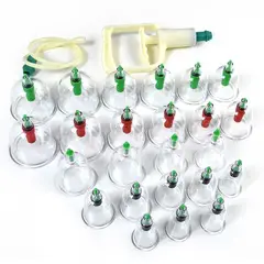 PERUMASSAGE - Set de 24 Ventosas para tratamiento de celulitis y alivio del dolor