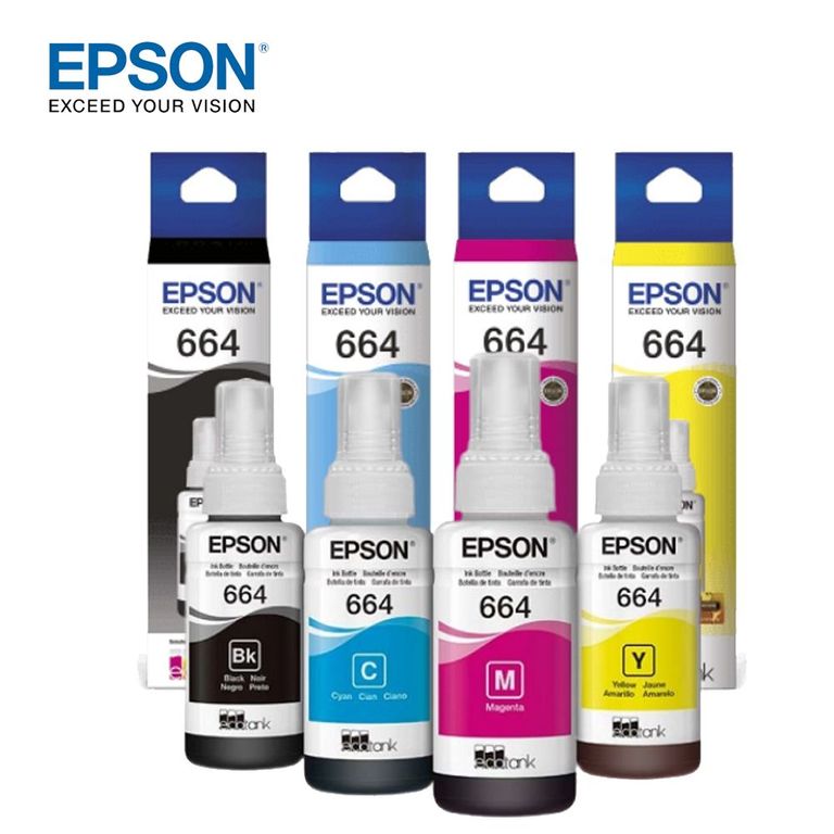 Kit 4 Tintas 664 Blac Yellow Cyan y Magenta