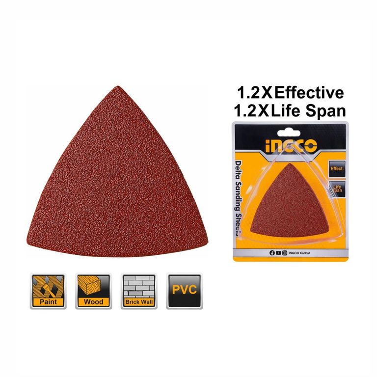 SET PAPEL DE 20 LIJAS TRIÁNGULO HERRAMIENTA MULTIFUNCIÓN - AKTS080201