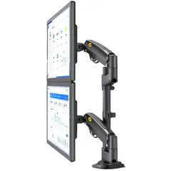 NB NORTH BAYOU - Soporte para Monitor Doble Brazo Rack Giratorio 360° North Bayou H180