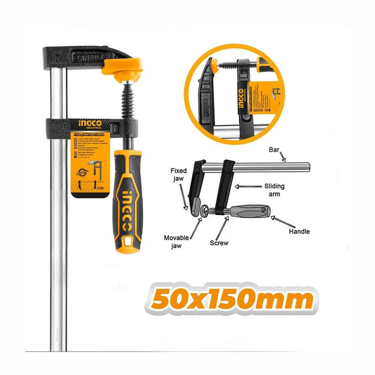PRENSA SARGENTO TIPO F 50x150MM INDUSTRIAL INGCO - HFC020501