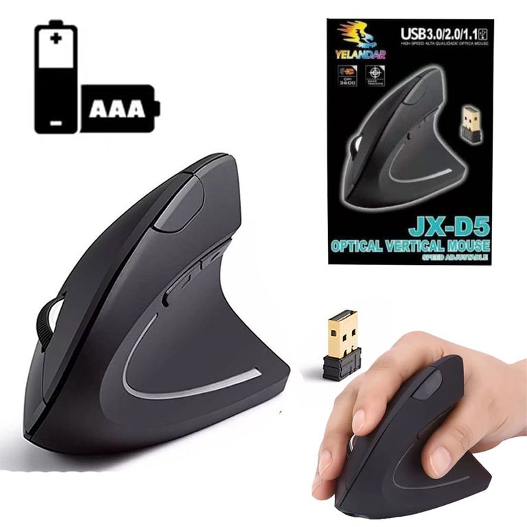 Mouse Ergonómico Inalámbrico 2,4 G Mouse Vertical