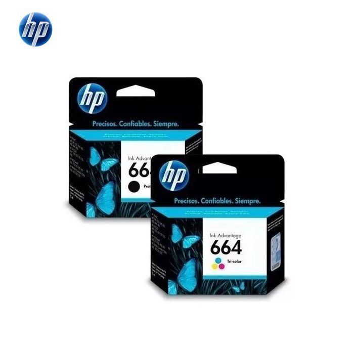 Cartucho de Tinta 664 Pack TRICOLOR y NEGRO F6V28AL- F6V29AL