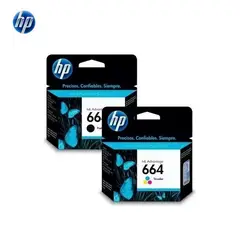 HP - Cartucho de Tinta 664 Pack TRICOLOR y NEGRO F6V28AL- F6V29AL