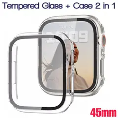 GENERICO - Case Funda Apple Watch 45mm con protector de pantalla mica