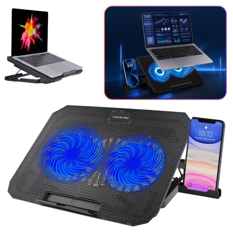 Cooler Ventilador para Laptop 9" a 17" / 3 Niveles / 2 Entradas USB N33