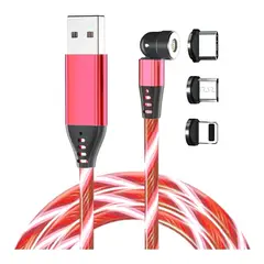 GENERICO - Cable Magnetico Led 3A - 540 Greenport Rojo - 2 Metros